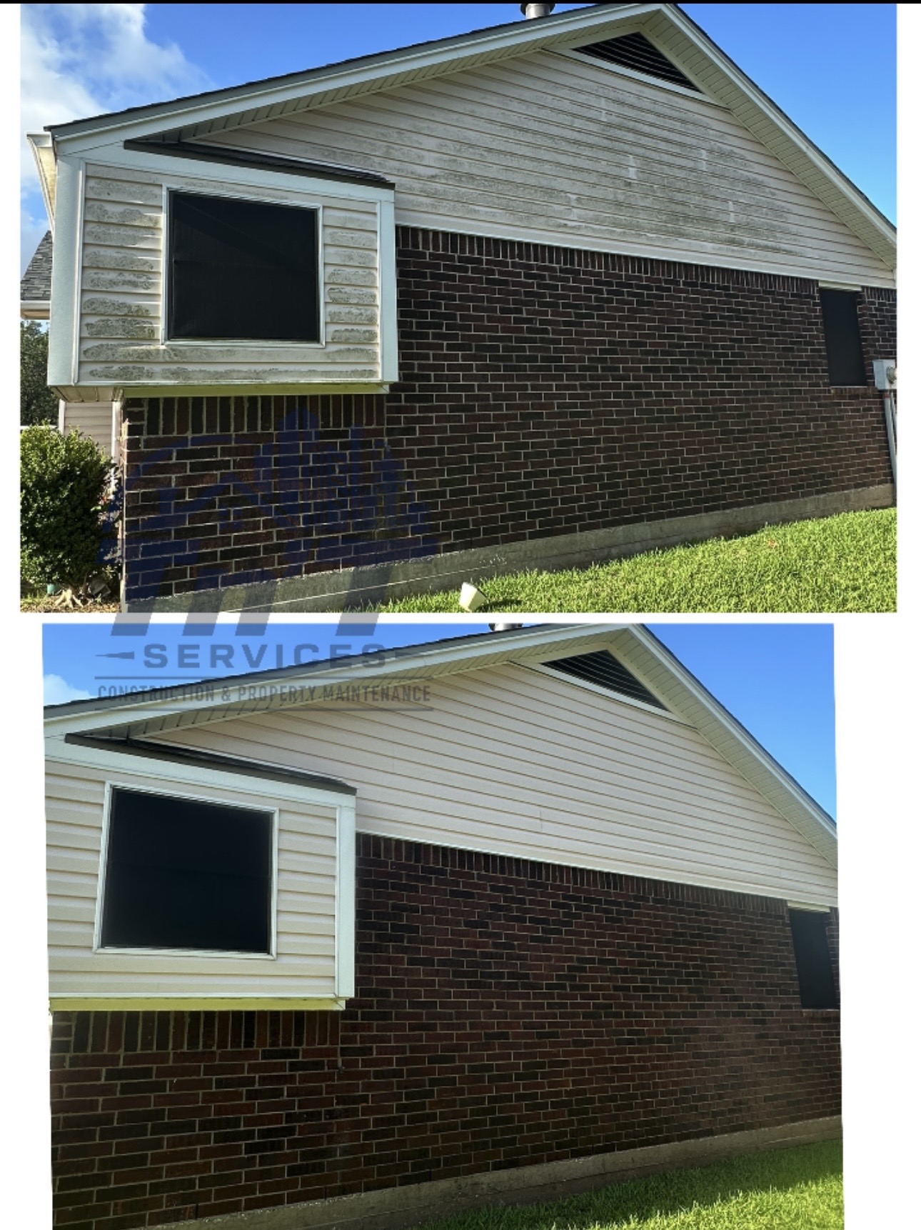 House Soft Washing before and after