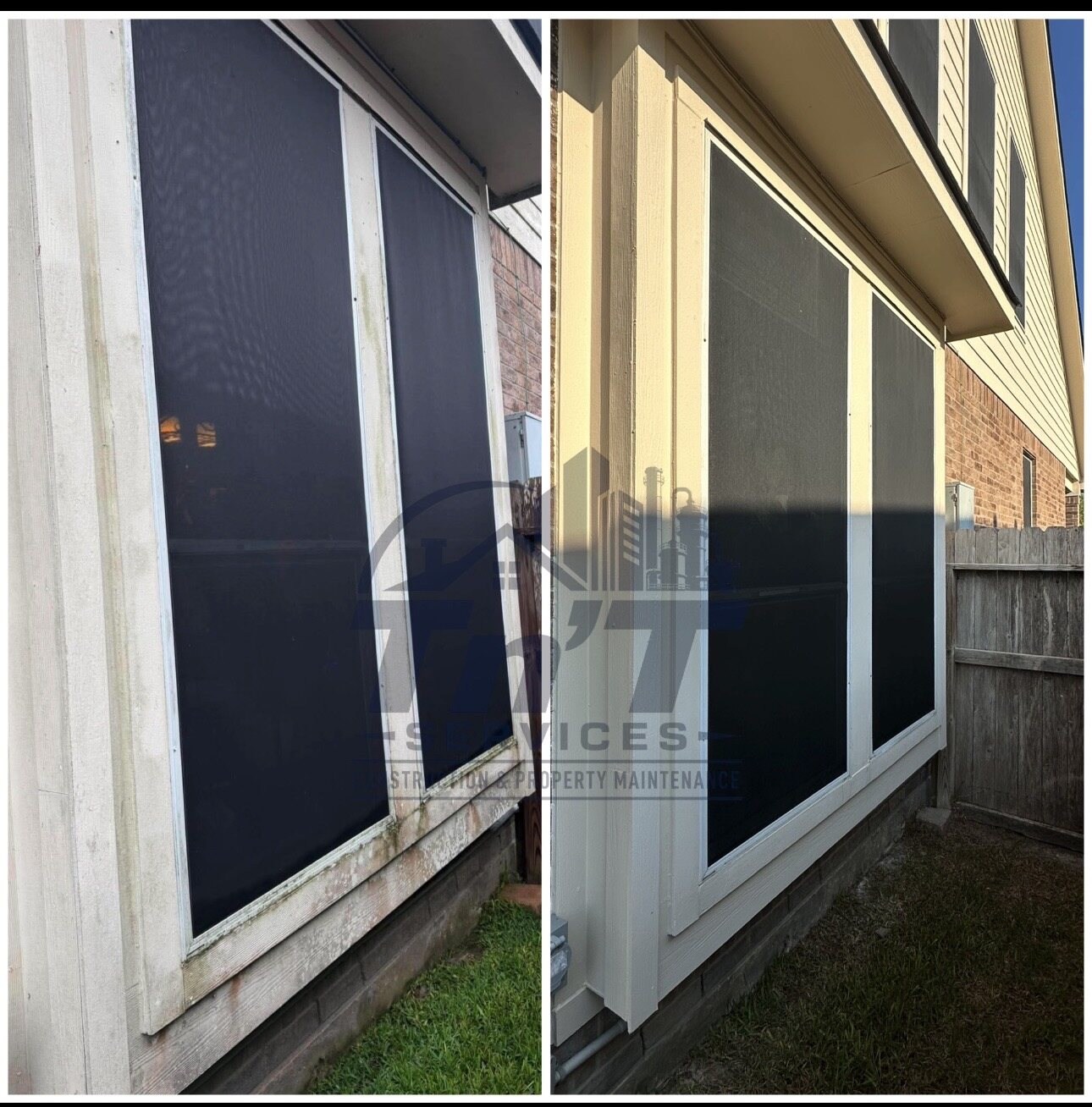 Window Trim Restoration before and after